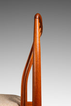 Load image into Gallery viewer, Set of Six (6) Danish Modern Sculptural Dining Chairs in Teak &amp; New Fabric by Benny Linden for Benny Linden Designs, Thailand, c. 1970s-ABT Modern
