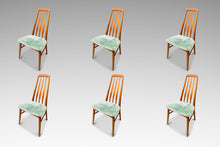 Load image into Gallery viewer, Set of Six ( 6 ) &quot;Eva&quot; Dining Chairs w/ Sculpted Backs in Teak by Niels Koefoed for Koefoeds Hornslet, Denmark, c. 1960s-ABT Modern
