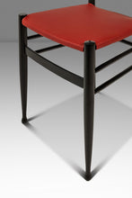 Load image into Gallery viewer, Set of Six (6) Mid-Century Italian Modern Dining Chairs w/ New Vinyl Upholstery Designed After Gio Ponti, Italy, c. 1960's-ABT Modern
