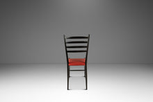 Load image into Gallery viewer, Set of Six (6) Mid-Century Italian Modern Dining Chairs w/ New Vinyl Upholstery Designed After Gio Ponti, Italy, c. 1960's-ABT Modern
