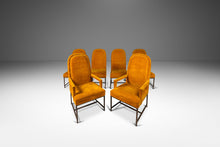 Load image into Gallery viewer, Set of Six (6) Mid-Century Modern Dining Chairs in Original Canary Yellow Upholstery in the Manner of Milo Baughman, USA, c. 1960&#39;s-ABT Modern
