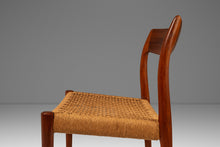 Load image into Gallery viewer, Set of Six ( 6 ) Model 77 Dining Chairs in Teak &amp; Paper Cord by Niels O. Møller for J.L. Møllers Møbelfabrik Modell 77, Denmark, c. 1960s-ABT Modern
