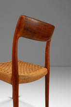 Load image into Gallery viewer, Set of Six ( 6 ) Model 77 Dining Chairs in Teak &amp; Paper Cord by Niels O. Møller for J.L. Møllers Møbelfabrik Modell 77, Denmark, c. 1960s-ABT Modern
