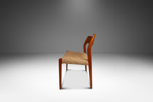 Load image into Gallery viewer, Set of Six (6) Møller Model #71 Dining Chairs in Solid Teak Original Fabric &amp; by Niels Møller for J.L. Møllers Møbelfabrik, Denmark, 1960&#39;s-ABT Modern
