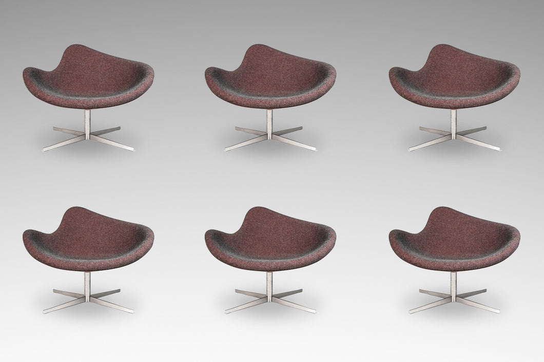 Set of Six (6) Postmodern Swivel-Base 