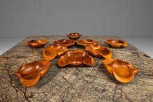 Load image into Gallery viewer, Set of Ten ( 10 ) Mid-Century Organic Modern Serving Bowls Carved from Solid Walnut, USA, c. 1960&#39;s-ABT Modern
