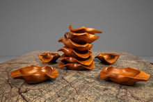 Load image into Gallery viewer, Set of Ten ( 10 ) Mid-Century Organic Modern Serving Bowls Carved from Solid Walnut, USA, c. 1960&#39;s-ABT Modern
