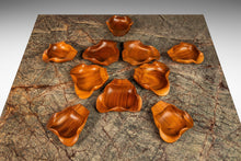 Load image into Gallery viewer, Set of Ten ( 10 ) Mid-Century Organic Modern Serving Bowls Carved from Solid Walnut, USA, c. 1960&#39;s-ABT Modern
