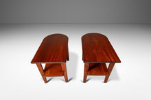 Load image into Gallery viewer, Set of Three (3) Art Deco Mid-Century Modern Coffee &amp; End Table Set Custom-Made in Solid Mahogany, USA, c. 1940s-ABT Modern
