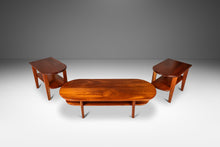 Load image into Gallery viewer, Set of Three (3) Art Deco Mid-Century Modern Coffee &amp; End Table Set Custom-Made in Solid Mahogany, USA, c. 1940s-ABT Modern
