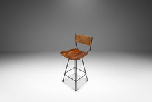 Load image into Gallery viewer, Set of Three ( 3 ) MCM Wrought Iron Bar Stools in Maple &amp; Raffia Rope for by Arthur Umanoff for Raymor, USA, c. 1960s-ABT Modern
