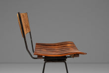 Load image into Gallery viewer, Set of Three ( 3 ) MCM Wrought Iron Bar Stools in Maple &amp; Raffia Rope for by Arthur Umanoff for Raymor, USA, c. 1960s-ABT Modern
