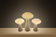 Load image into Gallery viewer, Set of Three (3) Mid-Century Italian Modern Table Lamps in Frosted Glass by Lisa Johansson Pape, Italy, c. 1970s-ABT Modern
