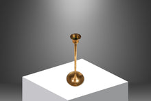 Load image into Gallery viewer, Set of Three ( 3 ) Mid-Century Modern Bauhaus Graduated Brass Tulip-Shaped Candlestick Holders, USA, c. 1960s-ABT Modern
