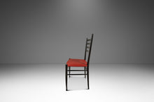 Load image into Gallery viewer, Set of Twelve (12) Mid-Century Italian Modern Bespoke Dining Chairs w/ New Vinyl Upholstery Designed After Gio Ponti, Italy, c. 1960's-ABT Modern
