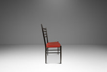 Load image into Gallery viewer, Set of Twelve (12) Mid-Century Italian Modern Bespoke Dining Chairs w/ New Vinyl Upholstery Designed After Gio Ponti, Italy, c. 1960's-ABT Modern
