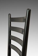 Load image into Gallery viewer, Set of Twelve (12) Mid-Century Italian Modern Bespoke Ebonized High-Back Dining Chairs in White Bouclé After Gio Ponti, Italy, c. 1960's-ABT Modern
