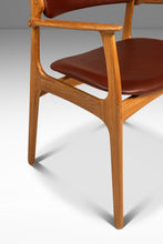 Load image into Gallery viewer, Set of Twelve (12) Model 49 Dining Chairs w/ Two Armchairs in Teak &amp; New Leather by Erik Buch for O. D. Møbler, Denmark, c. 1960s-ABT Modern

