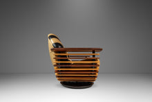 Load image into Gallery viewer, Set of Two (2) Art Deco Organic Modern "Luxor" Armchair / Lounge Chairs in Leather, Spruce &amp; Palmwood by Pacific Green, Australia, c. 2000s-ABT Modern
