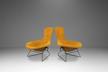 Load image into Gallery viewer, Set of Two (2) Authentic Bird Lounge Chairs w/ Matching Ottomans in Bouclé by Harry Bertoia for Knoll, USA, c. 1960's-ABT Modern
