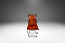 Load image into Gallery viewer, Set of Two (2) Counter Height Wrought Iron Spanish Hacienda Barstools with Hand-Worked Full Grain Leather, c. 1960s-ABT Modern
