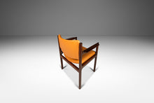 Load image into Gallery viewer, Set of Two ( 2 ) Danish Modern Arm Chairs in Solid Mahogany &amp; Caramel Leather by Danish Overseas Imports, c. 1960&#39;s-ABT Modern
