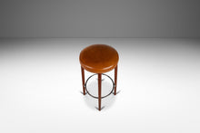 Load image into Gallery viewer, Set of Two (2) Danish Modern Barstools in Solid Teak &amp; Leather by Hugo Frandsen for Spøttrup Mobler, Denmark, c. 1960's-ABT Modern
