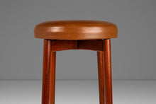 Load image into Gallery viewer, Set of Two (2) Danish Modern Barstools in Solid Teak &amp; Leather by Hugo Frandsen for Spøttrup Mobler, Denmark, c. 1960's-ABT Modern
