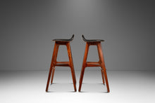 Load image into Gallery viewer, Set of Two ( 2 ) Danish Modern Model OD-61 Counter Height Bar Stools in Rosewood by Erik Buch for O.D. Mobler, Denmark, 1960's-ABT Modern
