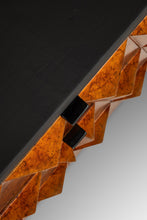 Load image into Gallery viewer, Set of Two (2) Futuristic Brutalist Italian Modern Sculptural Diamond Faced End Tables With Leather Tops, Italy, c. 1970s-ABT Modern
