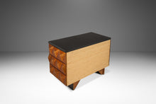 Load image into Gallery viewer, Set of Two (2) Futuristic Brutalist Italian Modern Sculptural Diamond Faced End Tables With Leather Tops, Italy, c. 1970s-ABT Modern

