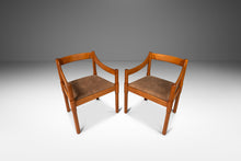 Load image into Gallery viewer, Set of Two (2) Italian Modern Model 892 &quot;Carimate&quot; Chairs in Beech &amp; Leather by Vico Magistretti for Cassina, Italy, c. 1960&#39;s-ABT Modern
