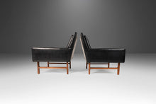 Load image into Gallery viewer, Set of Two (2) Lounge Chairs in Walnut / Vinyl Attributed to Milo Baughman, USA, c. 1950s-ABT Modern
