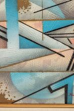 Load image into Gallery viewer, Set of Two (2) Matching Framed / Signed Mid-Century Modern Geometric Abstraction Oil on Canvas Paintings by Fred Blassingham, USA, c. 1980s-ABT Modern
