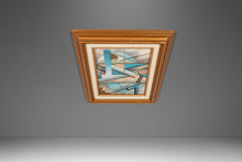 Load image into Gallery viewer, Set of Two (2) Matching Framed / Signed Mid-Century Modern Geometric Abstraction Oil on Canvas Paintings by Fred Blassingham, USA, c. 1980s-ABT Modern
