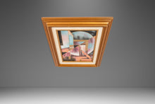 Load image into Gallery viewer, Set of Two (2) Matching Framed / Signed Mid-Century Modern Geometric Abstraction Oil on Canvas Paintings by Fred Blassingham, USA, c. 1980s-ABT Modern
