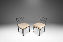 Load image into Gallery viewer, Set of Two (2) Méandre Side Chairs in Wrought Iron Inspired by Jean Royère Produced by Design Frères, USA, c. 2000s-ABT Modern
