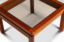 Load image into Gallery viewer, Set of Two (2) Mid-Century Danish Modern End Tables in Teak &amp; Smoked Glass by Kristiansen Thomassen, Denmark, c. 1970s-ABT Modern

