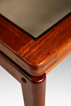 Load image into Gallery viewer, Set of Two (2) Mid-Century Danish Modern End Tables in Teak &amp; Smoked Glass by Kristiansen Thomassen, Denmark, c. 1970s-ABT Modern

