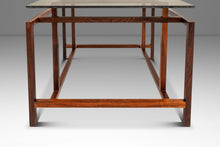 Load image into Gallery viewer, Set of Two (2) Mid-Century Danish Modern Rosewood &amp; Smoked Glass End Tables by Henning Nørgaard for Komfort of Denmark, c. 1960's-ABT Modern
