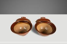 Load image into Gallery viewer, Set of Two (2) Mid-Century Japanese Modern Glazed Stoneware Rice Cookers / Serving Pots, Japan, c. 1970s-ABT Modern
