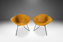 Load image into Gallery viewer, Set of Two (2) Mid-Century Modern &quot;Diamond&quot; Chairs in Leather by Harry Bertoia for Knoll, USA, c. 1960s-ABT Modern
