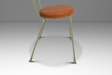 Load image into Gallery viewer, Set of Two (2) Mid-Century Modern Italian Outdoor Patio / Bistro Chairs in Wrought Iron &amp; Vinyl, USA, c. 1960s-ABT Modern
