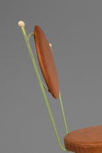 Load image into Gallery viewer, Set of Two (2) Mid-Century Modern Italian Outdoor Patio / Bistro Chairs in Wrought Iron &amp; Vinyl, USA, c. 1960s-ABT Modern
