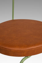 Load image into Gallery viewer, Set of Two (2) Mid-Century Modern Italian Outdoor Patio / Bistro Chairs in Wrought Iron &amp; Vinyl, USA, c. 1960s-ABT Modern
