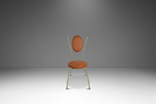 Load image into Gallery viewer, Set of Two (2) Mid-Century Modern Italian Outdoor Patio / Bistro Chairs in Wrought Iron &amp; Vinyl, USA, c. 1960s-ABT Modern

