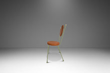 Load image into Gallery viewer, Set of Two (2) Mid-Century Modern Italian Outdoor Patio / Bistro Chairs in Wrought Iron &amp; Vinyl, USA, c. 1960s-ABT Modern

