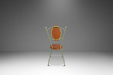 Load image into Gallery viewer, Set of Two (2) Mid-Century Modern Italian Outdoor Patio / Bistro Chairs in Wrought Iron &amp; Vinyl, USA, c. 1960s-ABT Modern
