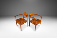Load image into Gallery viewer, Set of Two (2) Mid-Century Modern Sculptural Lounge Chairs in Leather &amp; Walnut in the Manner of Adrian Pearsall, USA, c. 1960&#39;s-ABT Modern
