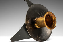 Load image into Gallery viewer, Set of Two (2) Mid-Century Modern Space Age Atomic Era Low Profile Metal Candlestick Holders, USA, c. 1960s-ABT Modern
